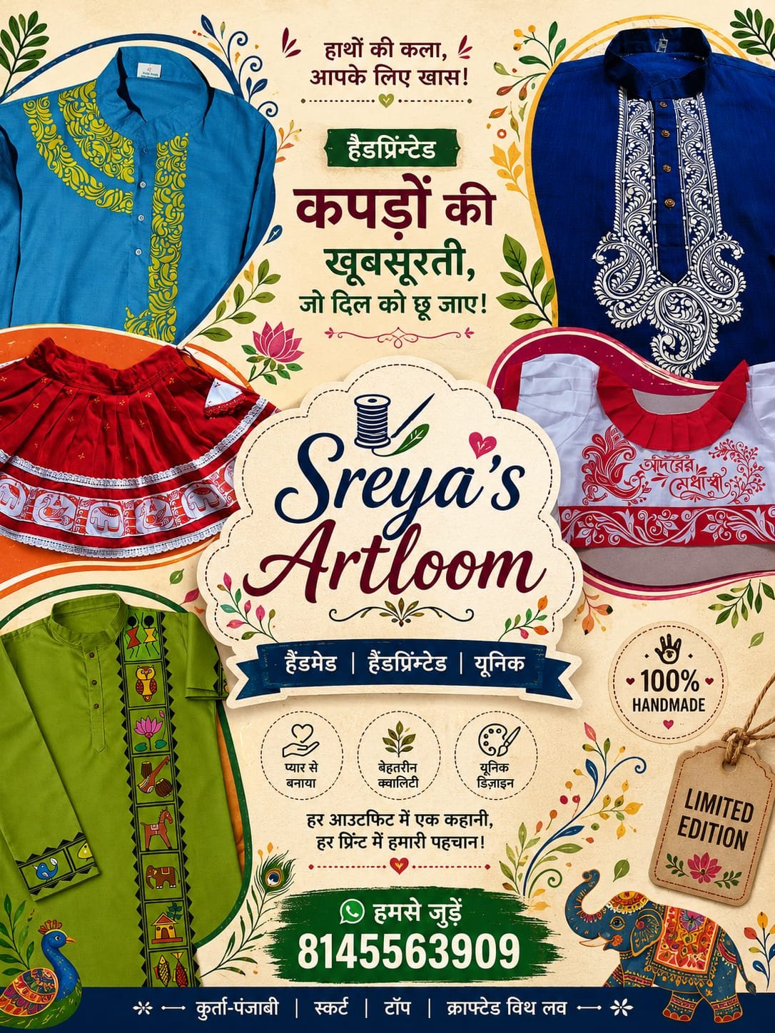 Sreya's Artloom - Handmade and Handprinted Clothing